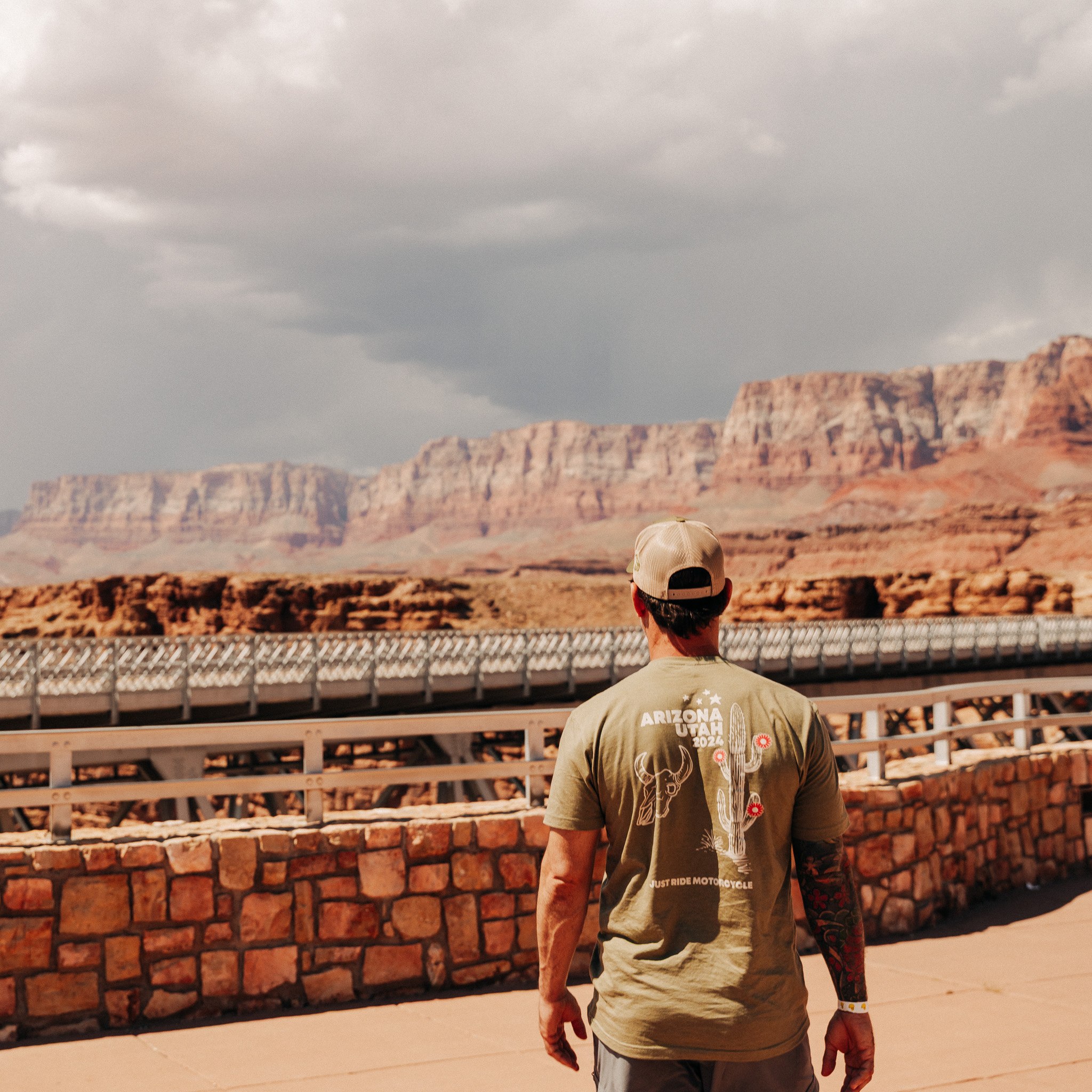 Canyon Roads tour — rider overlooking Marble Canyon
